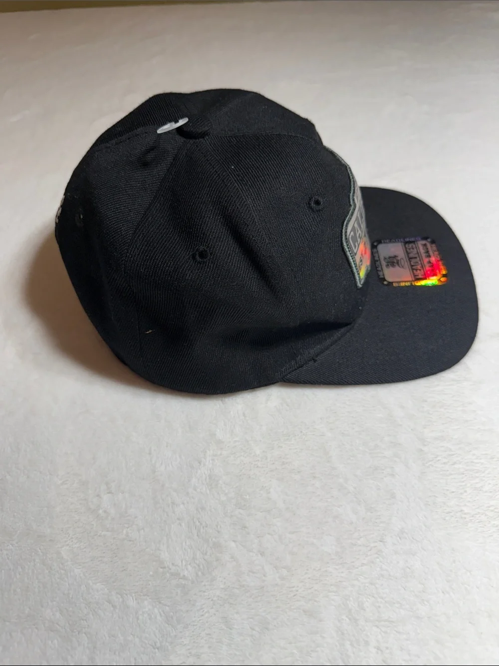 California Republic Black Snapback Hat with Embroidered Patch